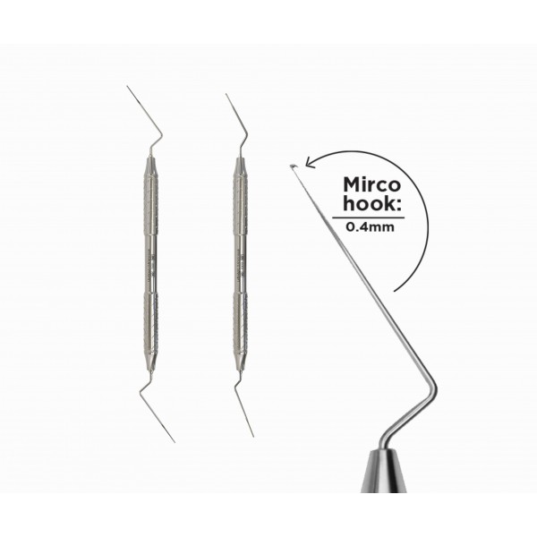 Gutta Percha Remover, Left-Right, Up-Down 0.4mm Hook  - Instrument pentru indepartare gutaperca